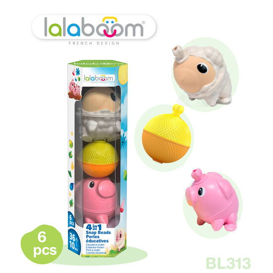 Lalaboom Lalaboom | Set Tiere Schaf und Schwein 6 Stück