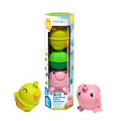 Lalaboom | Set Animaux Poulet et Cochon 6 pièces