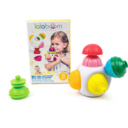 Lalaboom | Mini-Würfel mit Lernperlen, 9 Stück