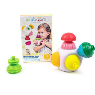 Lalaboom | Mini-Würfel mit Lernperlen, 9 Stück