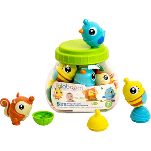 Lalaboom | Educational Beads With 3 Animals 21 Pieces