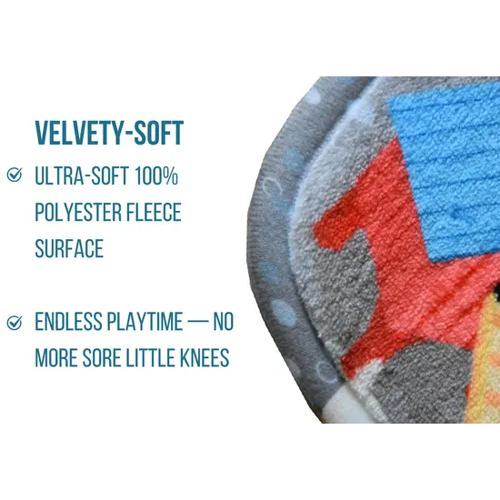 Mats & Joy Mats & Joy | Spielteppich Bauernhof Straße Fleece 130 x 180 cm