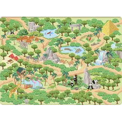 Mats & Joy | Spielteppich Jungle Safari Fleece 130 x 180 cm