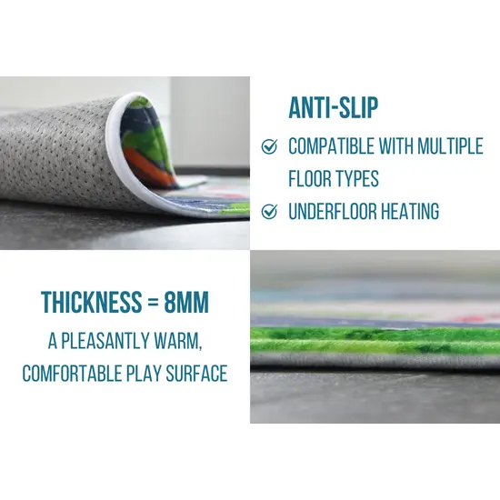 Mats & Joy Mats & Joy | Tapis de jeu Jungle Safari Fleece 130 x 180 cm