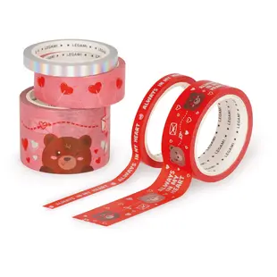 Legami | Lot de 5 rubans adhésifs décoratifs Teddy Bear - Tape By Tape