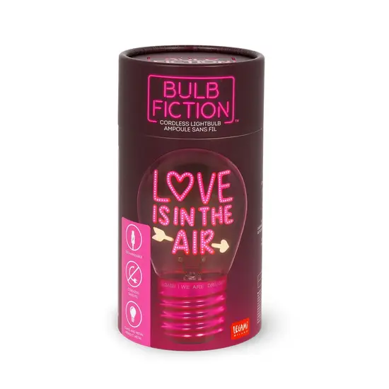 Legami Legami | Decorative Lightbulb-Shaped Table Lamp - Love is in the Air - Bulb Fiction