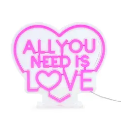Legami | Neon-Effekt-LED-Lampe – All You Need is Love – It's a Sign
