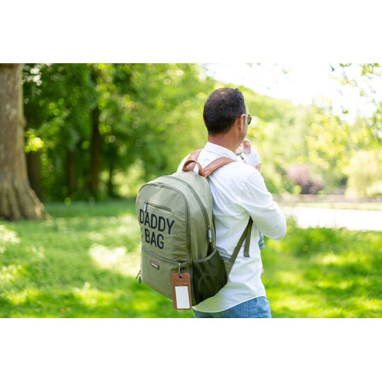 Childwood - Childhome Childhome | Daddy Bag Canvas Khaki Backpack Nappy Bag + Nappy Mat