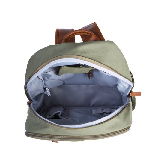 Childwood - Childhome Childhome | Wickeltasche Rucksack Daddy Bag Canvas Khaki + Wickelunterlage