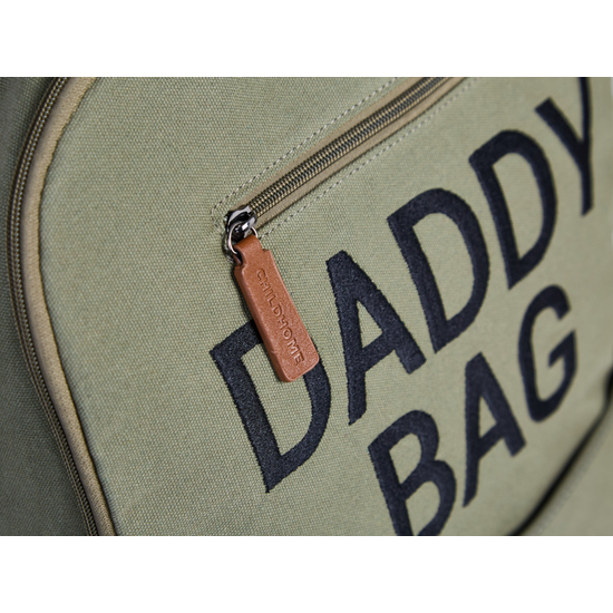 Childwood - Childhome Childhome | Wickeltasche Rucksack Daddy Bag Canvas Khaki + Wickelunterlage