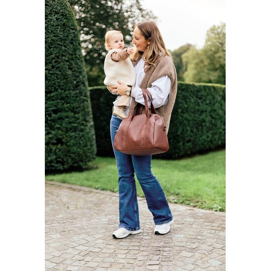 Childwood - Childhome Childhome | Verzorgingstas Mommy Club Donker Bruin Simili Leder