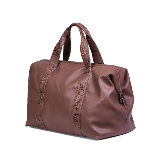 Childwood - Childhome Childhome | Wickeltasche Mommy Bag Signature Kunstleder Dunkelbraun
