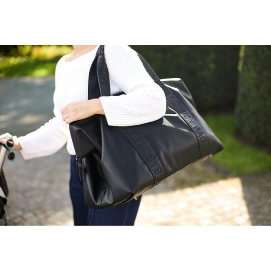 Childwood - Childhome Childhome | Wickeltasche Mommy Bag Signature Kunstleder Schwarz