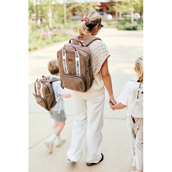 Childwood - Childhome Childhome | Wickeltasche Family Club Rucksack Signature Teddy Soft Brown