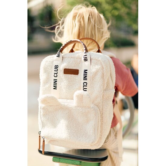 Childwood - Childhome Childhome | Mini Club Signature Teddy Ecru Backpack
