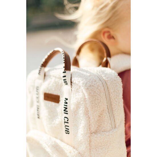 Childwood - Childhome Childhome | Mini Club Signature Teddy Ecru Backpack