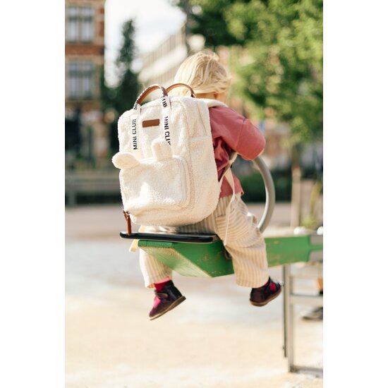 Childwood - Childhome Childhome | Mini Club Signature Teddy Ecru Backpack