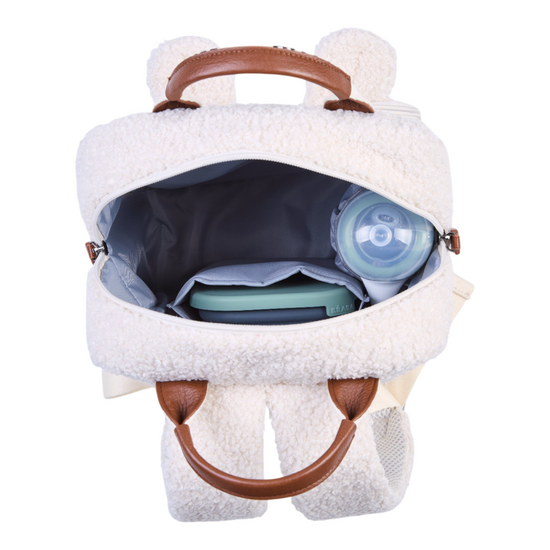 Childwood - Childhome Childhome | Mini Club Signature Teddy Ecru Backpack