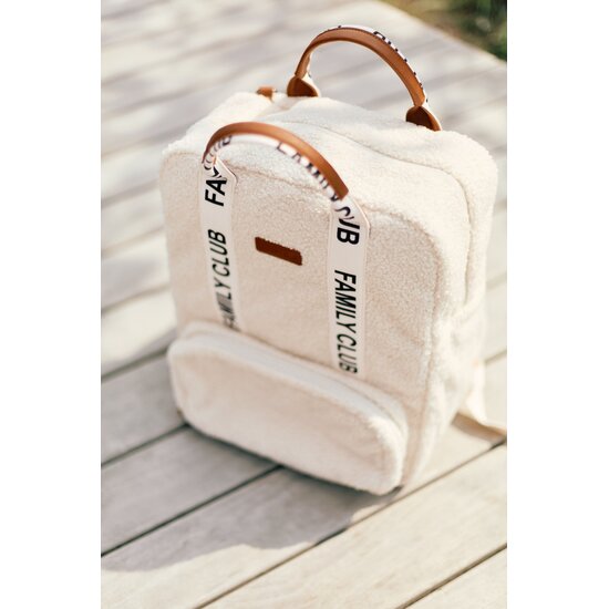Childwood - Childhome Childhome | Wickeltasche Family Club Rucksack Signature Teddy Ecru