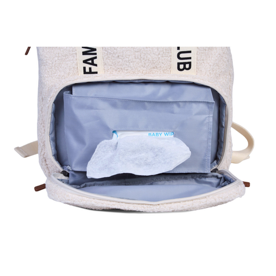 Childwood - Childhome Childhome | Family Club Signature Teddy Ecru Backpack Changing Bag