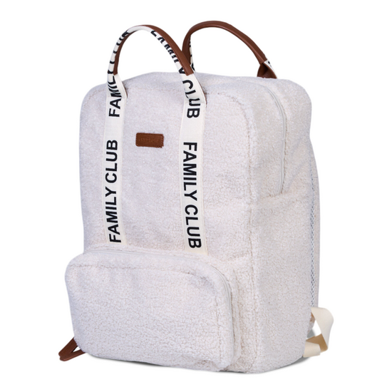 Childwood - Childhome Childhome | Sac à langer Family Club Sac à dos Signature Teddy Écru