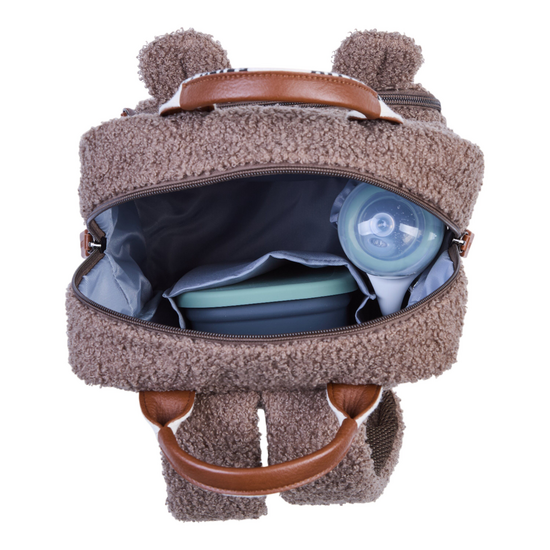 Childwood - Childhome Childhome | Mini Club Signature Teddy Soft Brown Backpack