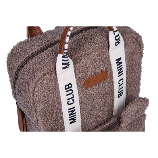 Childwood - Childhome Childhome | Mini Club Signature Teddy Soft Brown Backpack