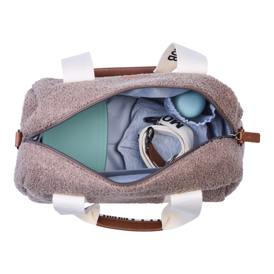 Childwood - Childhome Childhome | Mommy Club Signature Teddy Soft Brown Changing Bag