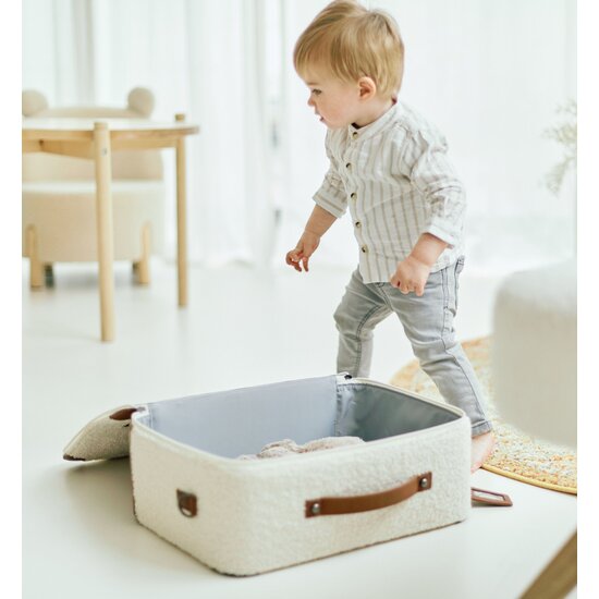 Childwood - Childhome Childhome | Reiskoffer Mini Traveller Teddy Off White
