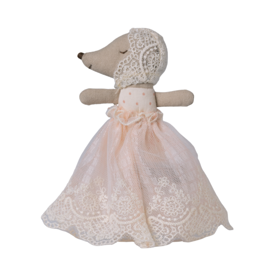 Maileg Maileg | Baby mouse in gown - Powder