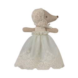 Maileg | Baby mouse in gown - Mint