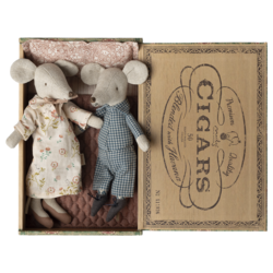 Maileg | Grand-mère et grand-père souris dans une boîte à cigares