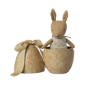 Maileg Maileg | Œuf de Pâques avec micro lapin, petit - Jaune crème