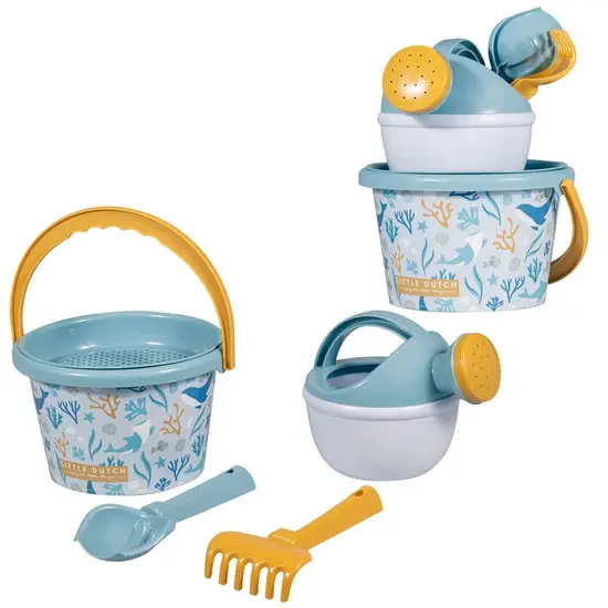 Little Dutch Little Dutch | Set de plage Ocean Dreams Bleu 9,5 cm 5 pièces