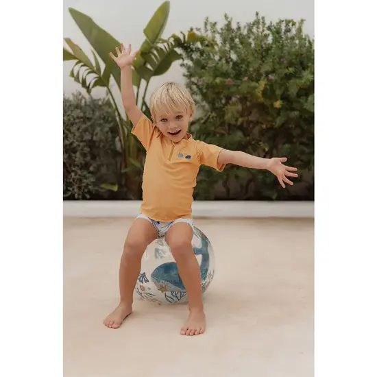 Little Dutch Little Dutch | Ocean Dreams Beach Ball 3D Whale Blue