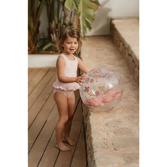 Little Dutch Little Dutch | Ocean Dreams Strandbal 3D Zeepaard Roze