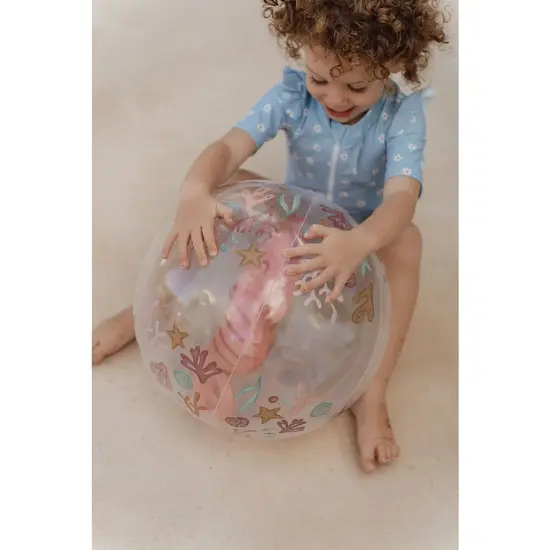 Little Dutch Little Dutch | Ocean Dreams Strandbal 3D Zeepaard Roze