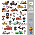 Djeco Djeco | 160 Metallic Stickers The World of Crazy Motors