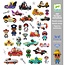 Djeco Djeco | 160 Metallic Stickers The World of Crazy Motors