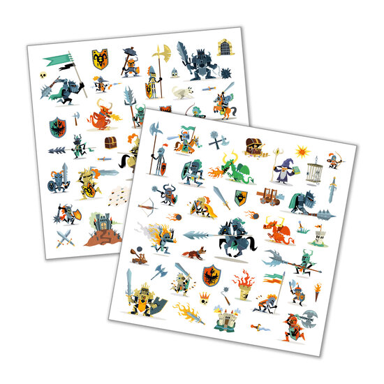 Djeco Djeco | 160 Metallic Stickers Knights
