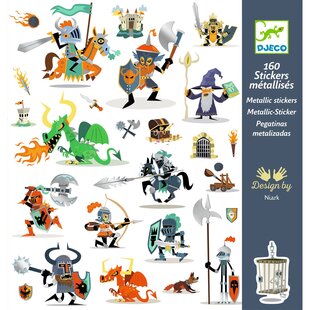 Djeco | 160 Metallic-Aufkleber Ritter