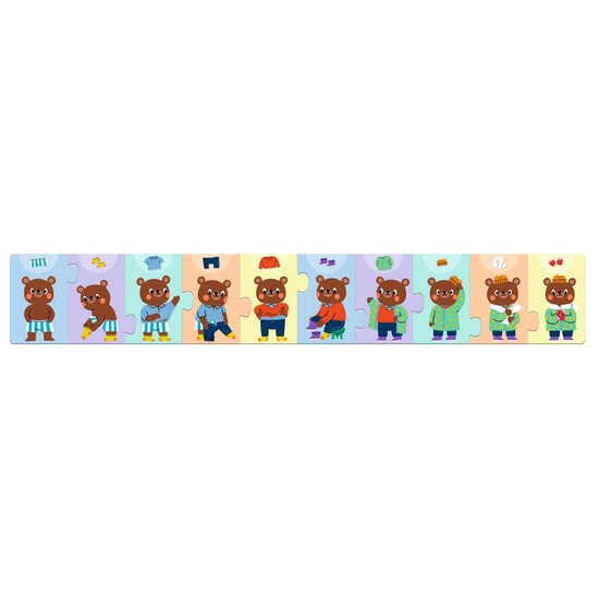 Djeco Djeco | Puzzel Nounours Kleedt Zich Aan 10 Stuks