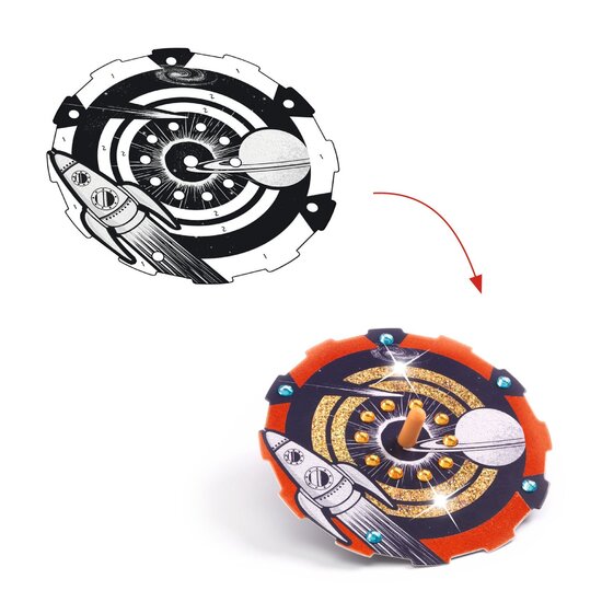 Djeco Djeco | Do It Yourself 2 Tollen En 12 Schijven Om Te Metalliseren Hypnotiserende Kosmos