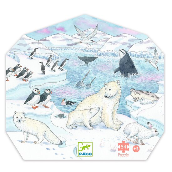 Djeco Djeco | Puzzle Weiche Polwelt 54 Teile