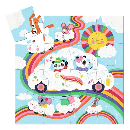 Djeco Djeco | Cloud Car Puzzle, 16 pieces