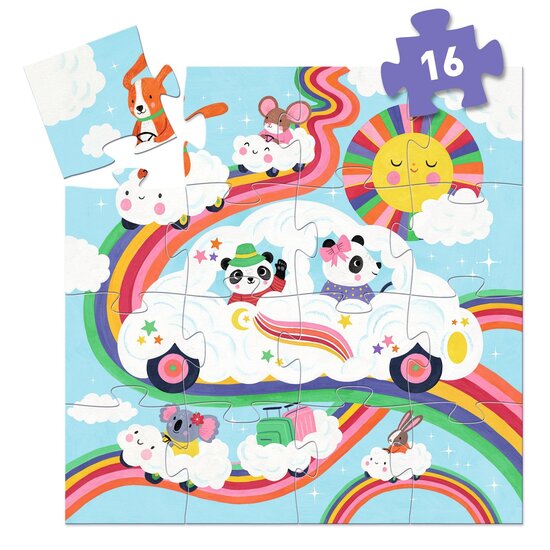 Djeco Djeco | Puzzel Wolkenauto 16 Stuks
