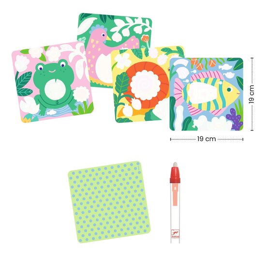 Djeco Djeco | Magical Colouring Peekaboo! Baby Animals From The Garden