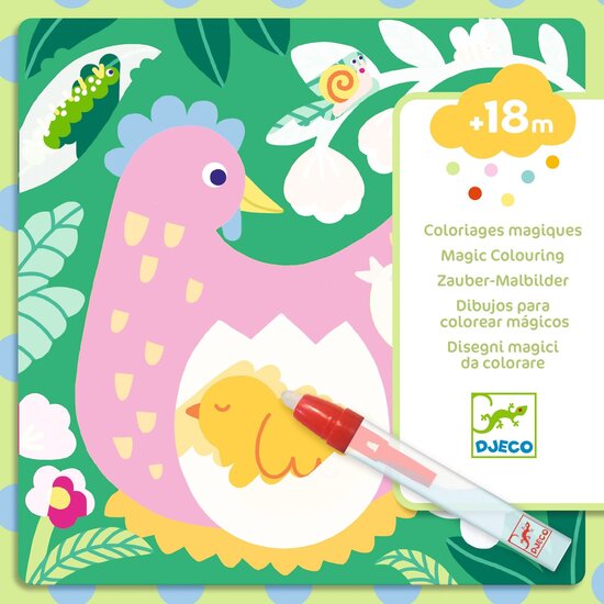 Djeco Djeco | Magical Colouring Peekaboo! Baby Animals From The Garden