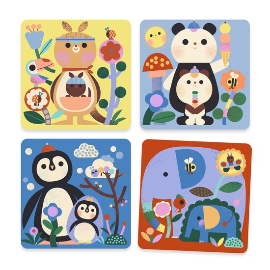 Djeco Djeco | Magisches Ausmalen Kuckuck! Tierbabys aus aller Welt