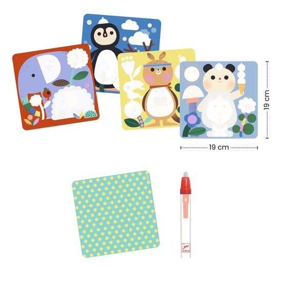 Djeco Djeco | Magisch Inkleuren Kiekeboe! Dierenbaby’s Van Over De Hele Wereld